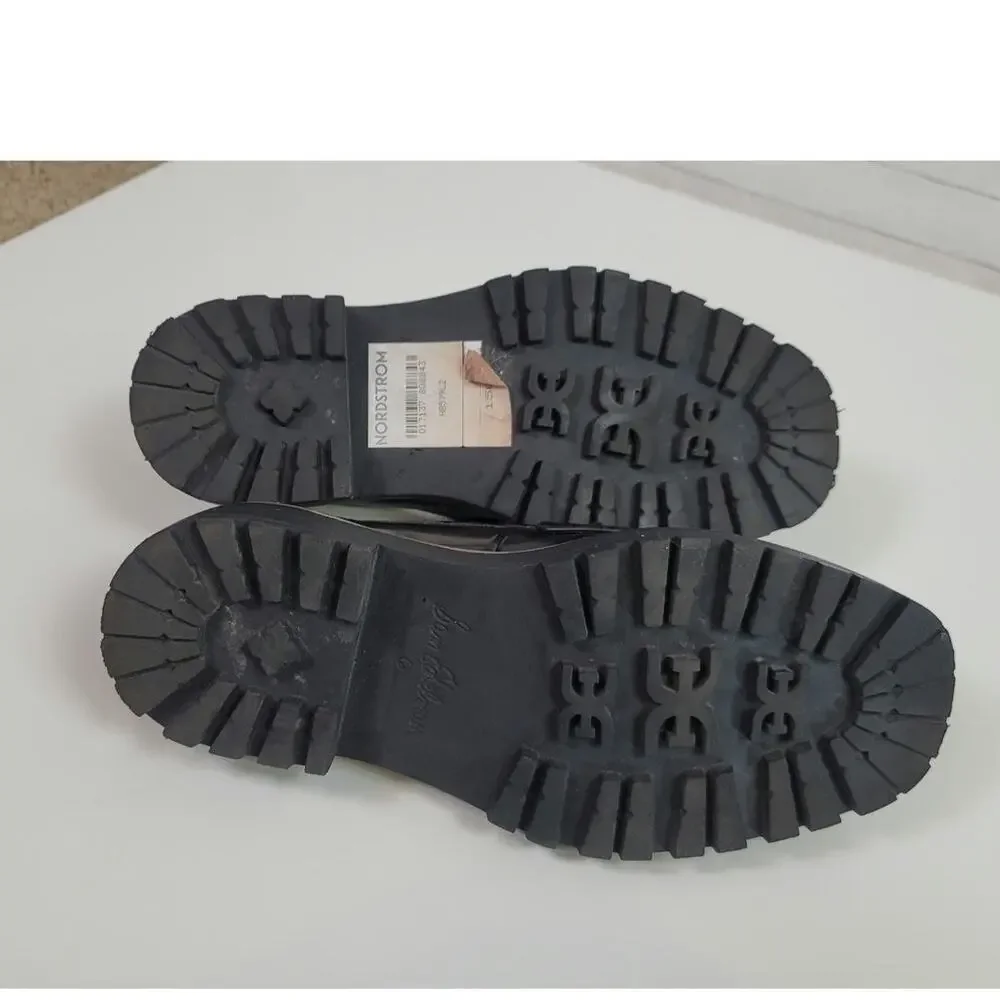 SAM EDELMAN LAURS PLATFORM LOAFERS IN BLACK PATENT LEATHER, SZ 6 - Picture 12 of 16